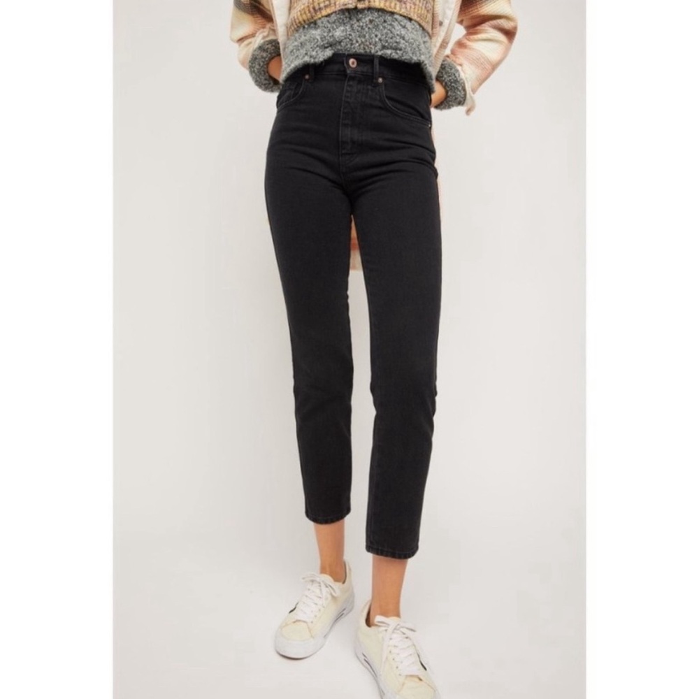 NWOT Free People Stovepipe Jean in Black Out
